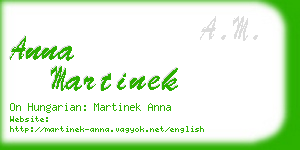 anna martinek business card